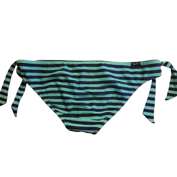 Rip Curl Women's Medium Striped Bikini 2-Piece Blue/Green Halter Top Underwire - Picture 6 of 6